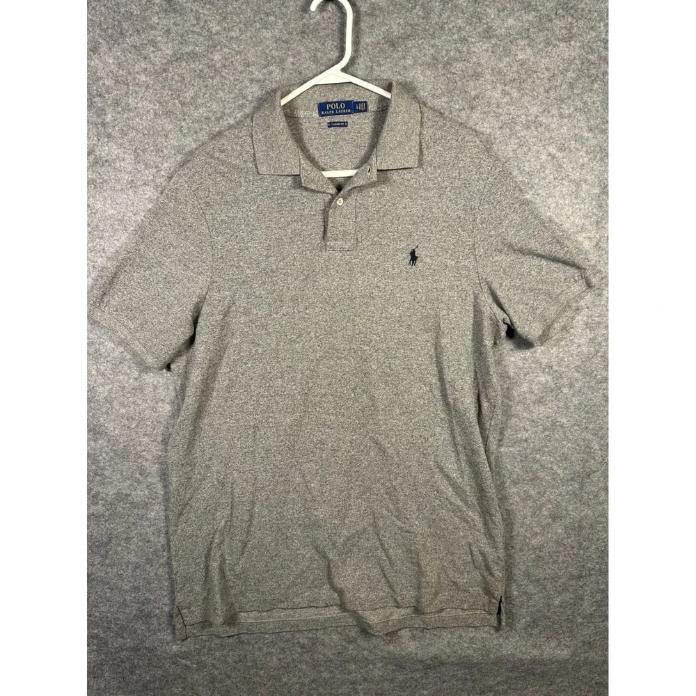 Polo‎ Ralph Lauren Mens Gray Classic Fit Short Sleeve Polo Shirt